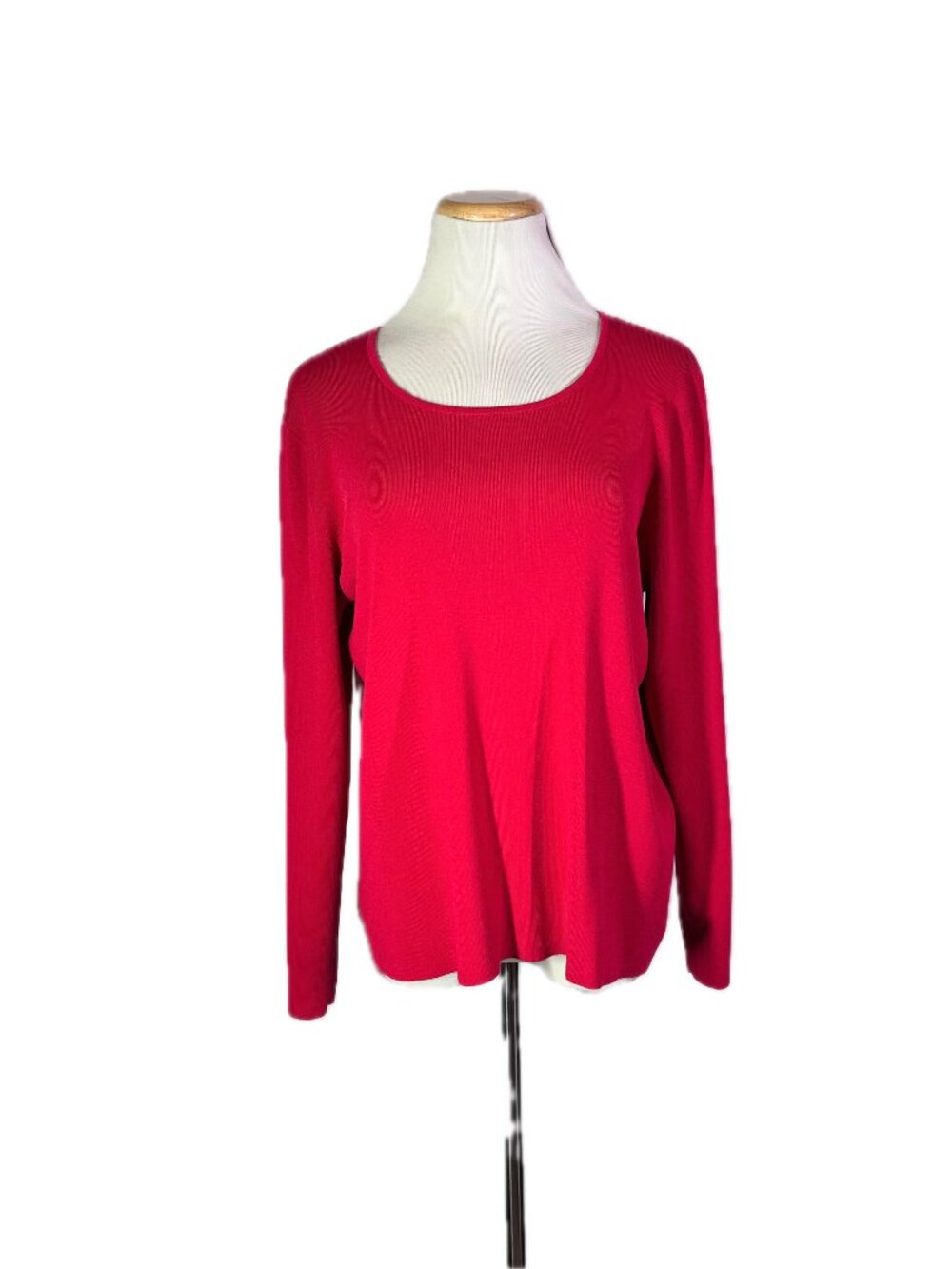 Chico's Design Size 3 (XL) Ribbed Knit Top or Light Sweater Red Stretchy